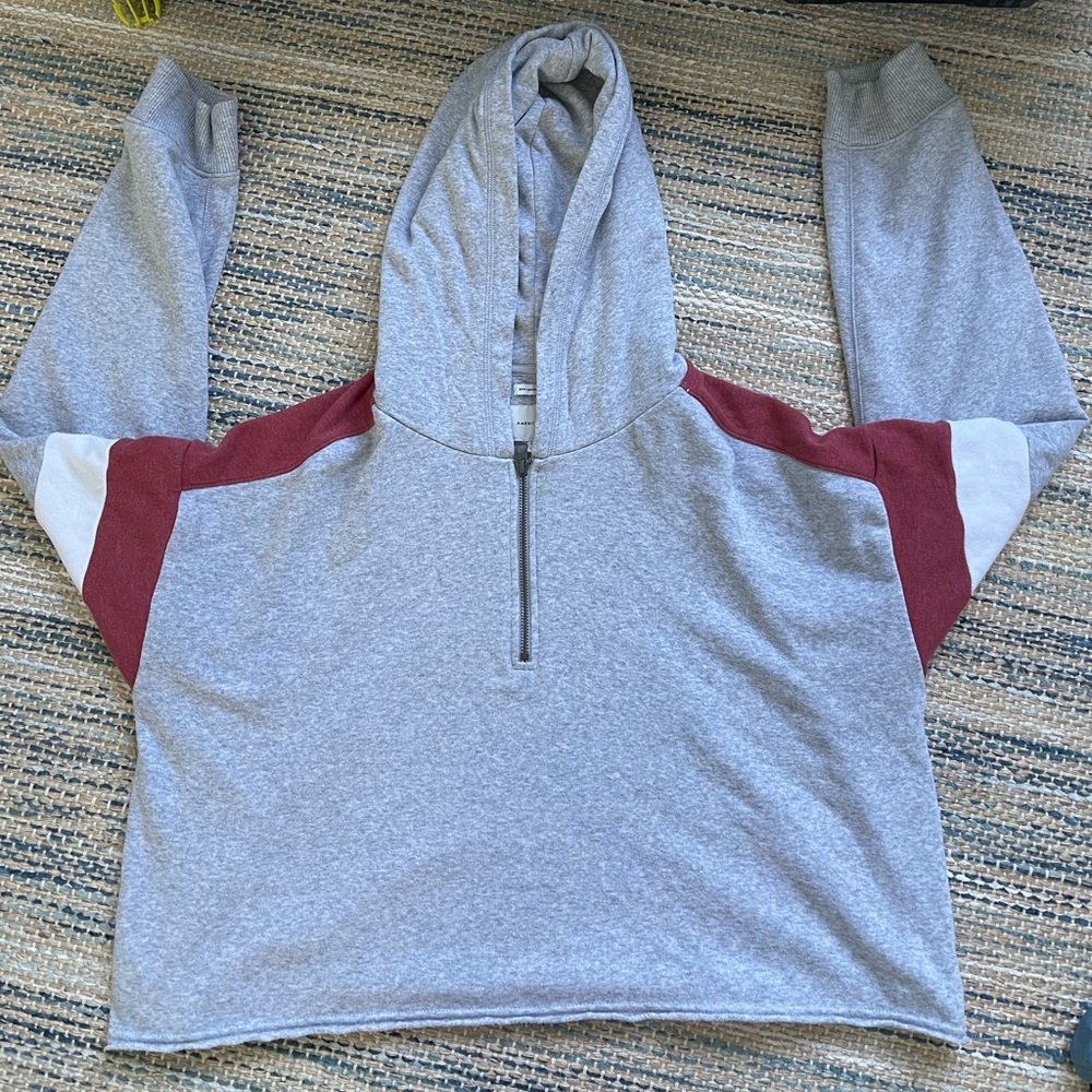 American Eagle Women’s Color Block 1/4 Zip Hoodie